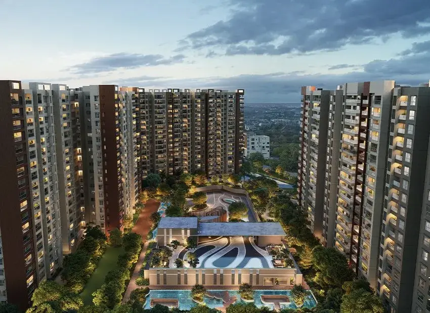 Prestige Evergreen view of Varthur Lake opposite the project