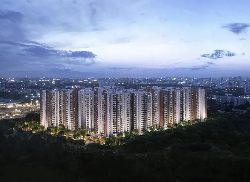 Prestige Evergreen Raintree Park master plan Whitefield opposite Varthur Lake