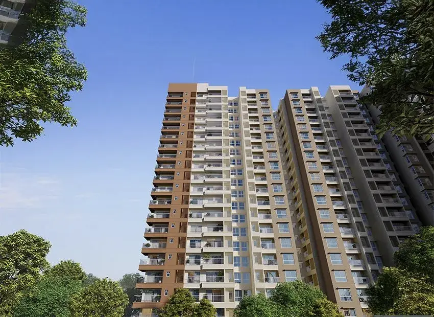 Prestige Evergreen tower facade Raintree Park Whitefield